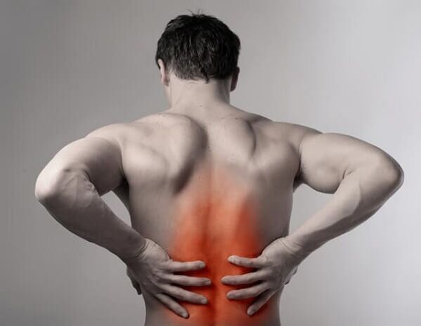 Rückenschmerzen aufgrund einer spinalen Osteochondrose